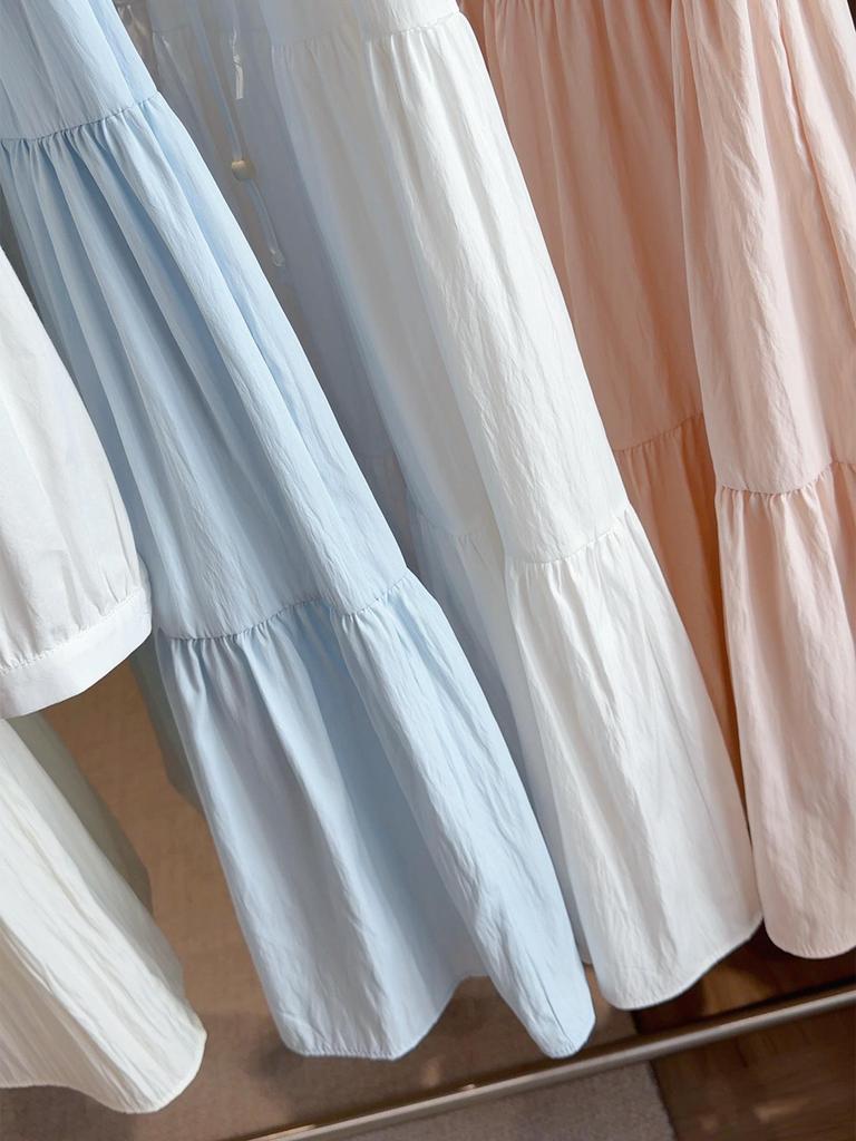 Korean Style Purple A-line High Waist Pleated Skirt for Women - Spring/Summer 2026