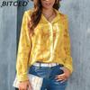 BITCED Plus Size Women's Loose-Fit Casual Chiffon Blouse