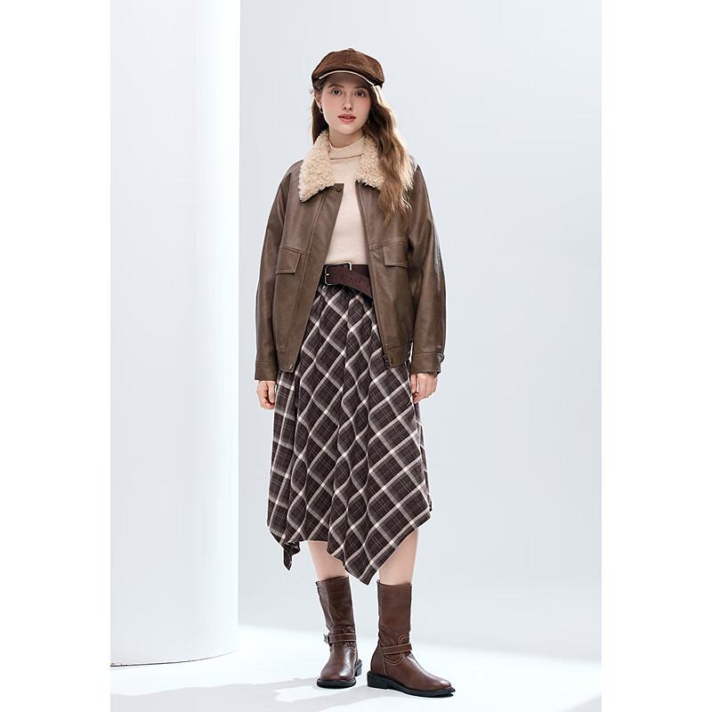 Dámská bunda Betu s klopami z texturované PU kůže