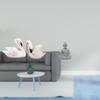 Elegant Swan And Monkey Buddha Resin Sculptures Unique Figurines for Home Office Bedroom Living Room