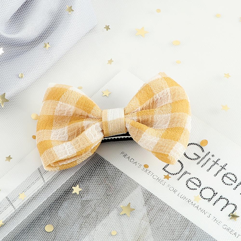 1/2PCS Fashion Plaid Bow Hair Clips Sweet Pink Hairpins for Girls Kids Cute Bowknot Headwear High Quality Hair Accessories Gifts