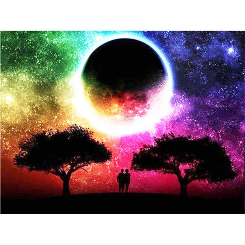 5D Diamond Painting Space 5D DIY Diamond Embroidery Cross Stitch Landscape River Mosaic Craft Kit Home Decor