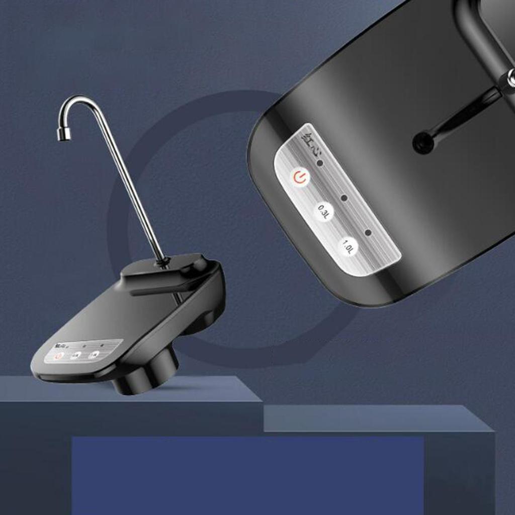 Electric Water Dispenser Quantitative Rechargeable USB Charging for Office black