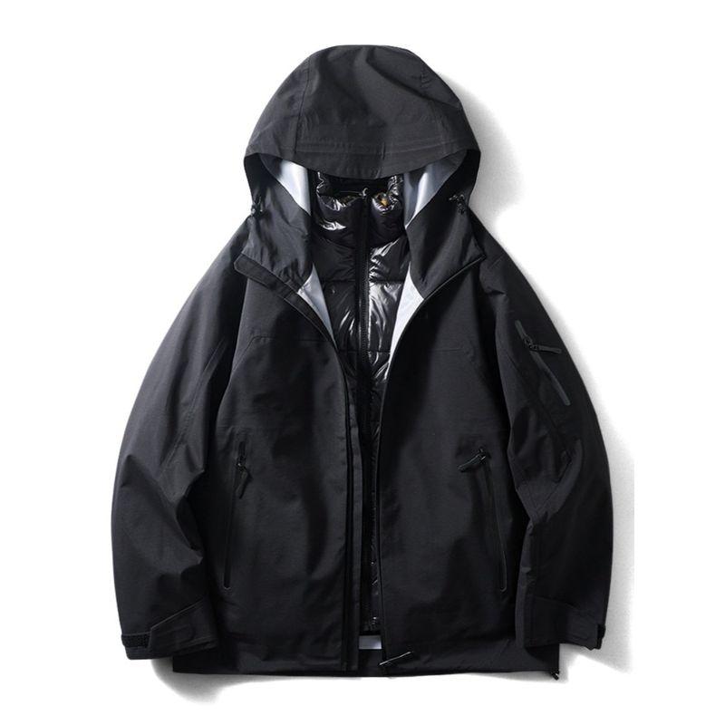 Glue Hard Shell Three-in-One Men's Assault Jacket Fall and Winter Cotton Coat Jacket Export Cattle Goods Outdoor Waterproof Cotton-Padded Coat