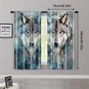 2pcs   Fashionable Curtains  Print Wolf Dreamcatcher Prints Fabric (without Rod) Versatile All Use for Bedroom   Living Room
