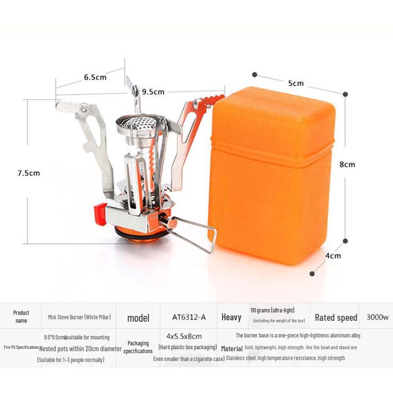 DS-101 Outdoor Camping Cookware Set: Includes Cookware, Utensils, Mini Stove, and Carabiner
