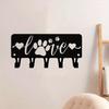 Metal Key Holder Wall Art Dog Key Rack Organizer Hooks Storage