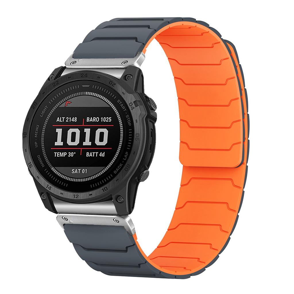 22/26mm Two tone magnetic strap for Garmin Fenix 8 7 7X PRO 6X 3 3hr 6x PRO silicone band for garmin watch smartwatch bracelet
