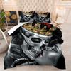 Halloween Skull Three-Piece Quilt Feather Silk Cotton Bedding Fat Quilt