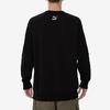 Puma Logo Print Crew Neck Long Sleeve Sweatshirt Unisex Tops Black 534515-01