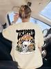Mushrooms Grown Inside The Skull Printing TShirt Womens Basics Comfortable T Shirts Soft ONeck Tops Summer Loose Woman Clothes