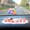6Pcs Piggy Car Interior Jewelry Ornament Decor Cute Car Mounted Ornaments Auto Interior Dashboard Accessories For Girls Gifts