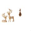 Elegante Europäische Rentier- und Figurenskulptur Einzigartiges Sammlerstück Tierliebhaber Dekoration für
