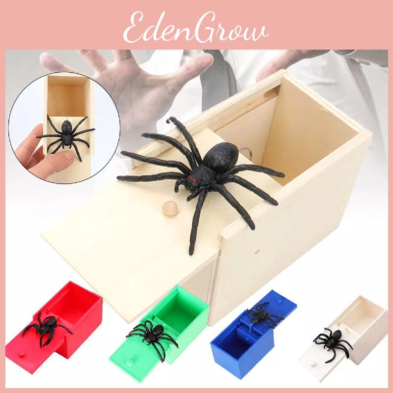 Halloween Prank Spider Toy Hidden In A Box Fake Spider Play Gag Joke Gift Scare