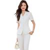 Women's Summer Short-Sleeved Suit Skirt Set - Professional Beautician and Salon Reception Workwear