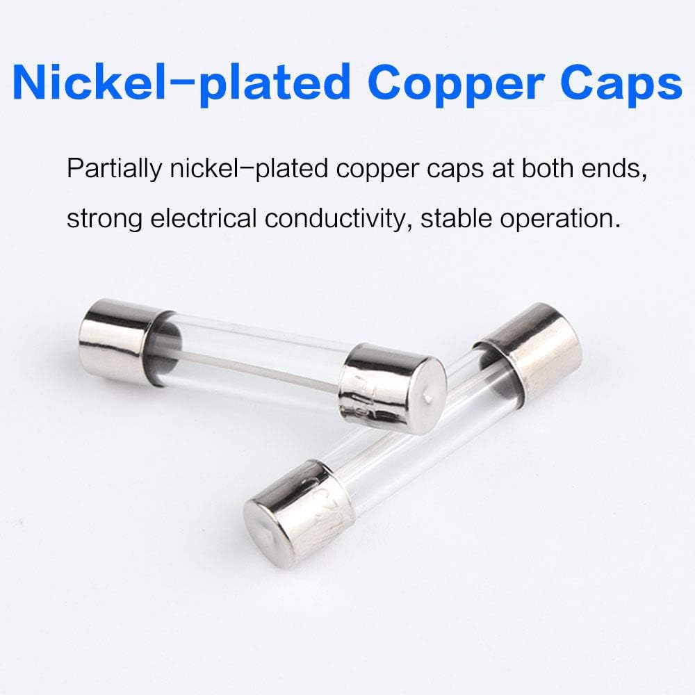 0.5A-30A 250V Fast-Blow Glass Tube Fuses Quick Blow Car Fuses Assorted Kit With Plastic Box 72Pcs 6X30Mm 10Pcs Fuse Seat Fast Acting For Car