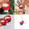 Plush Cute Keychain Bow Covers The Face Girls Backpack Gift Pendant