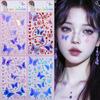 New Style Butterfly & Pearl Face Stickers for Kids - Self-Adhesive Makeup & Decorations