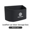 Car Trapezoidal Sloped Black Leather Door Multi-Functional Storage Compartmen For VW GTI Polo Passat Scirocco Golf Tiguan Sharan zo5