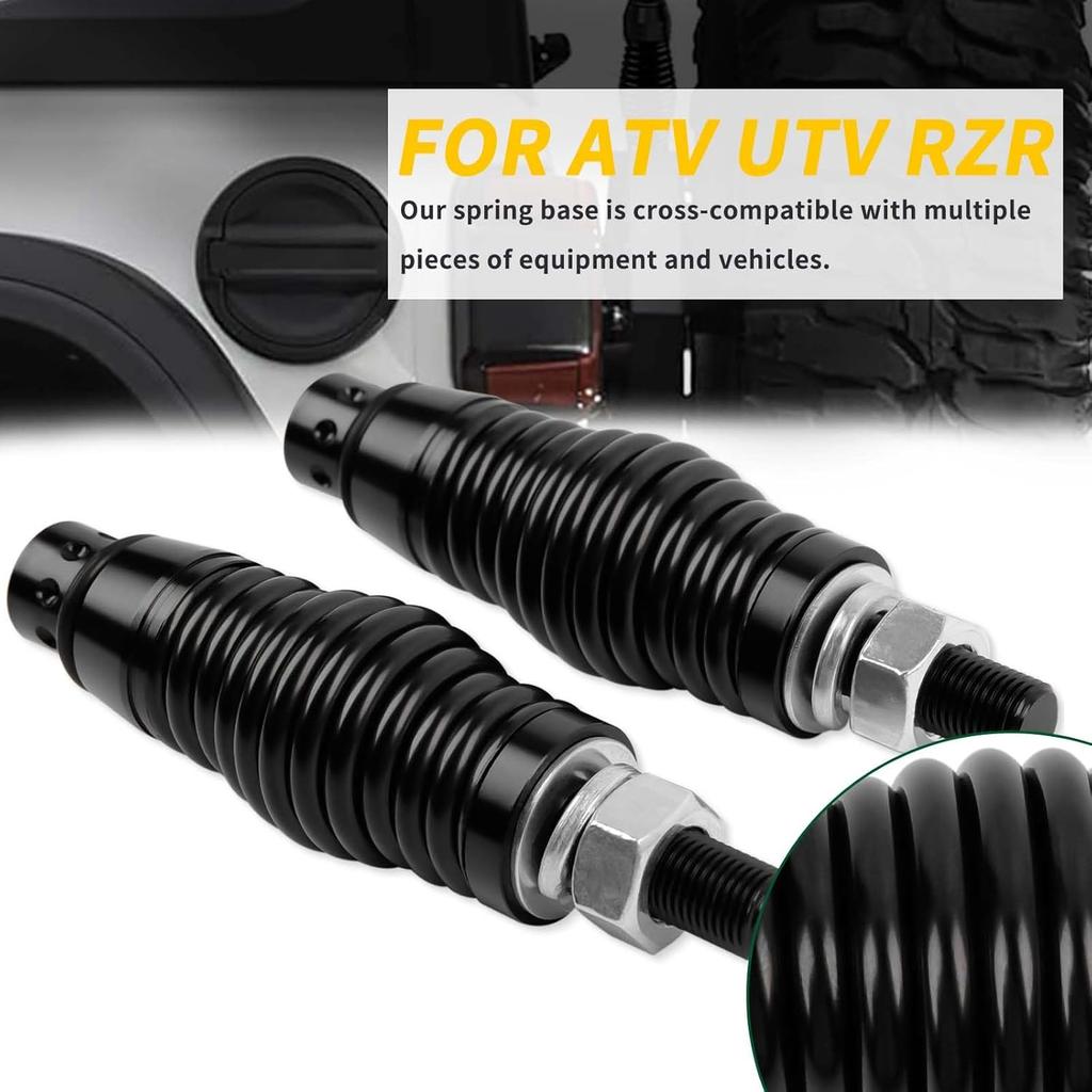 DREAMIZER 2PCS Whip Lights Barrel Spring Mounting Base LED Whip Lights Spring Base Quick Release Whip Spring Base Compatible with Cam Am Maverick X3