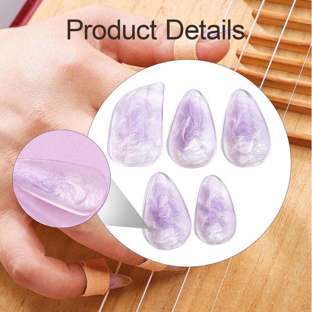 Pipa Nails Finger Protectors Comfortable Unique Artistic PC Picks for String Instrument