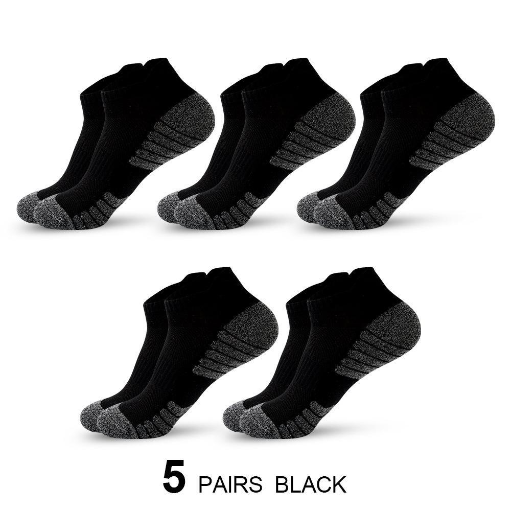 Men's Breathable Cotton Sports Socks - Sweat-Absorbent Mesh for Running, Basketball, and Badminton.