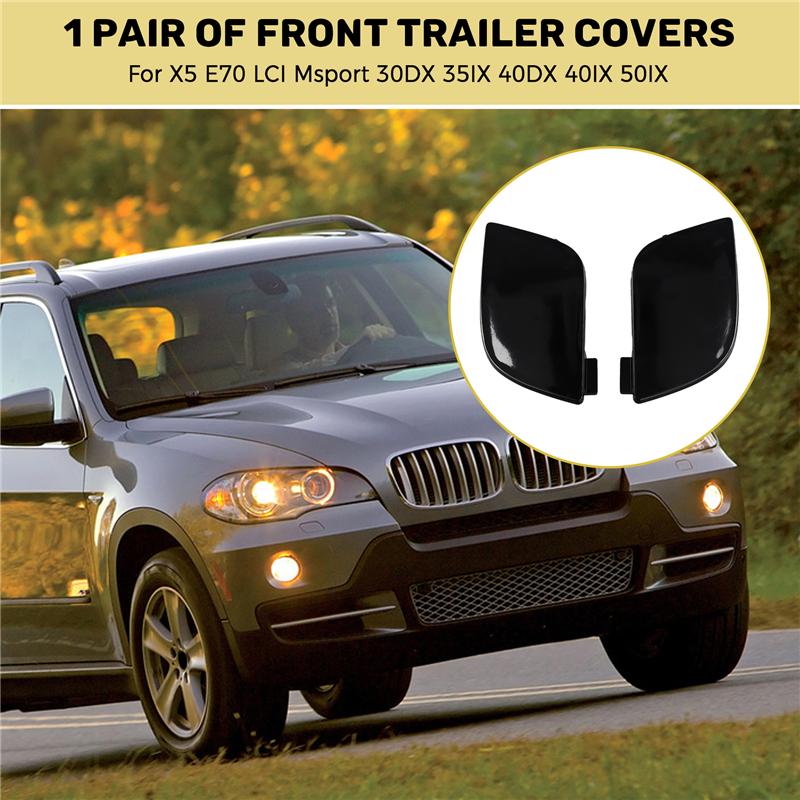 A16P-Front Tow Cover Trailer Cap For BMW X5 E70 LCI Msport 30DX 35IX 40DX 40IX 50IX Hook Eye Cap 51118050697