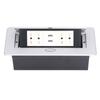 Power Socket Box 4 Switzerland Standard 3 Hole Outlets  USB Ports  Up Embedded Receptacle Box