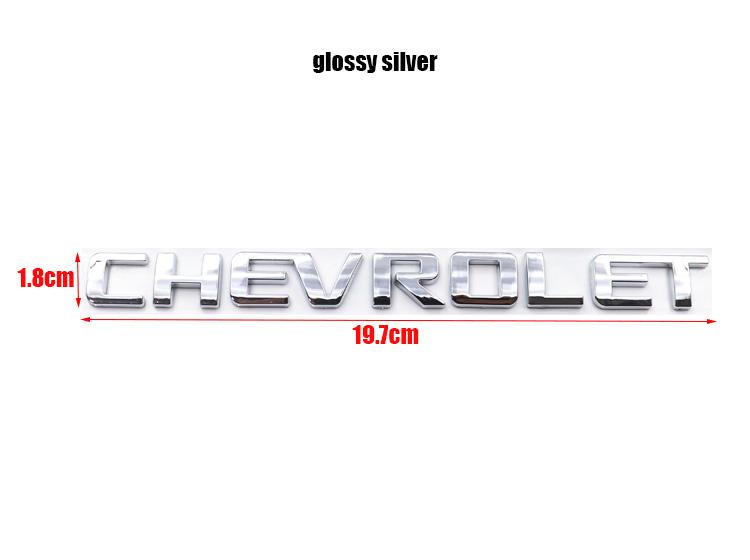1pcs 3D Chevrolet ABS Car Rear Letter Rear Bumper Tail Door Trunk Sticker Car Rear Emblem Sticker Styling Accessories DK7