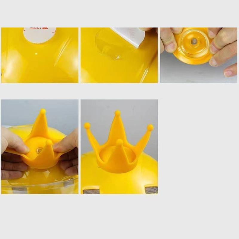 1 Peça Coroa Engraçada para Capacete Topper Decoração Universal com Ventosa Ornamento para Capacete de Motocicleta