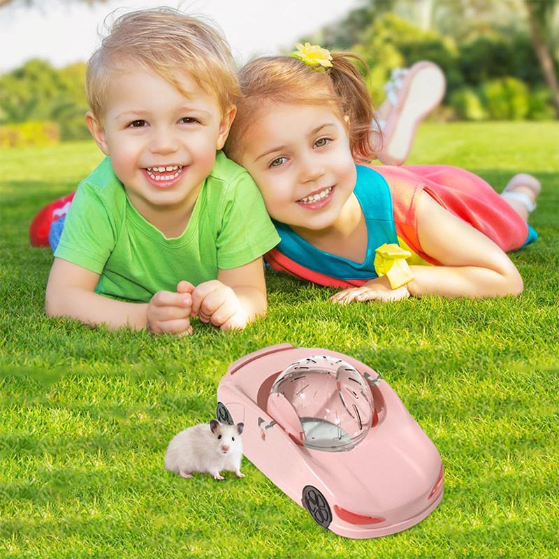 Hamster Rennwagen Hamster Sportball Kleintier Spielzeugauto Haustiere Laufwerkzeug Leises Fitnessrad Spielzeugfahrzeug für Kleintiere