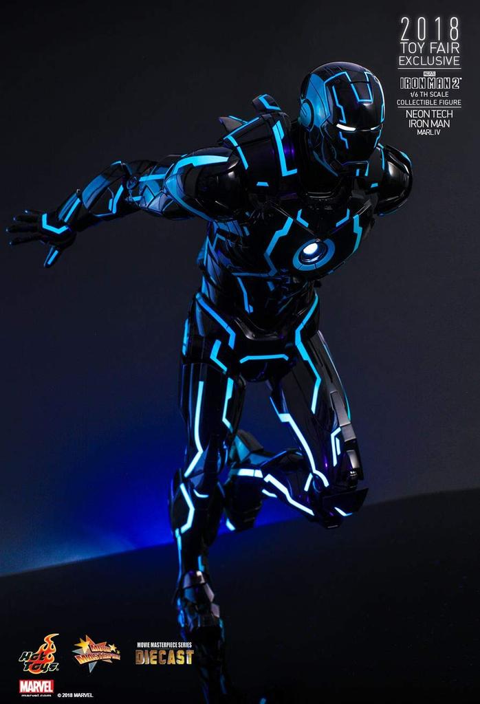 Movie Masterpiece DIECAST Iron Man 2 Iron Man Mark IV Neon Tech Version 1/6