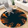 1pc Flame Circle Design Chair Carpet for Office, Soft, Non-Slip Polyester Mat, Office, Entryway, Living Room, Bedroom,  yy251207278
