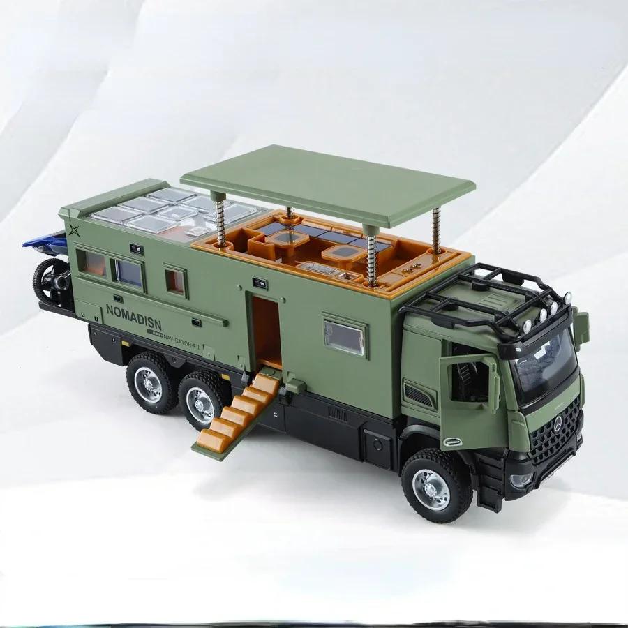 1:24 G63 6X6 Car NOMADISM Toy Mdoel Doors Opened Alloy Diecast Pull Back Sound Light Simulation Models Vehicle Toys Kid Gifts