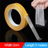 1Roll 5M Double Sided Tape High Viscosity Grid Fiber Transparent Double Sided Tape Sticky Adhesive Fiber Mesh Tape