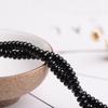Natural Black Agate Abacus Beads for DIY Jewelry Making and Weaving