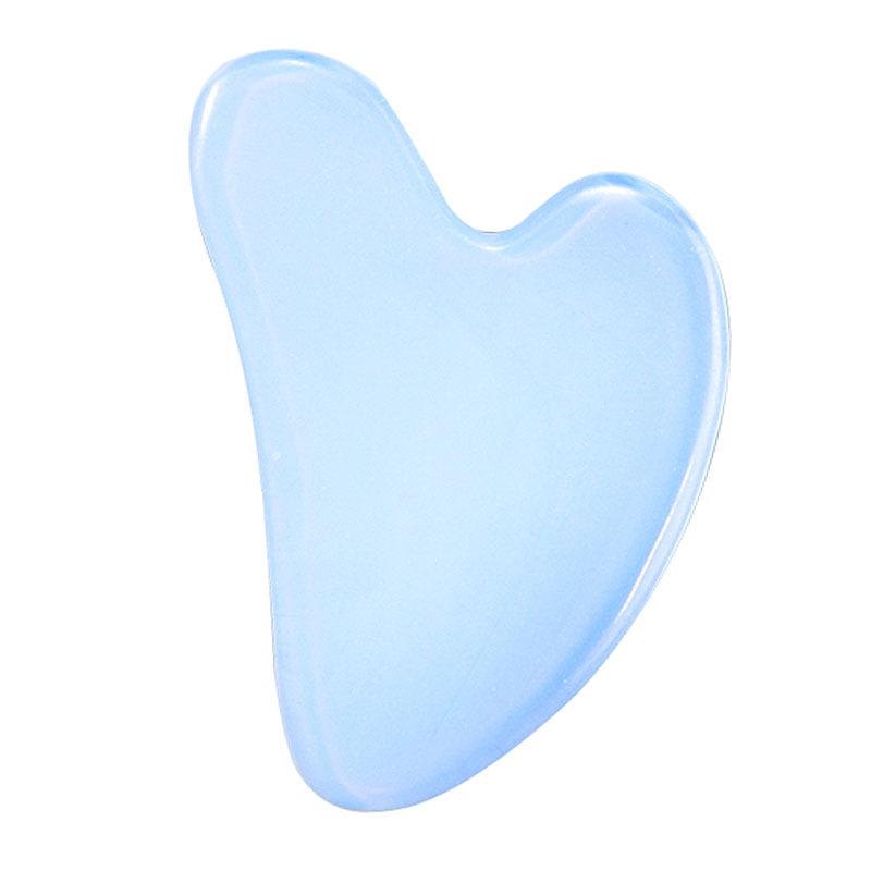 Outil de Massage Facial Gua Sha en Quartz Rose en Forme de Cœur