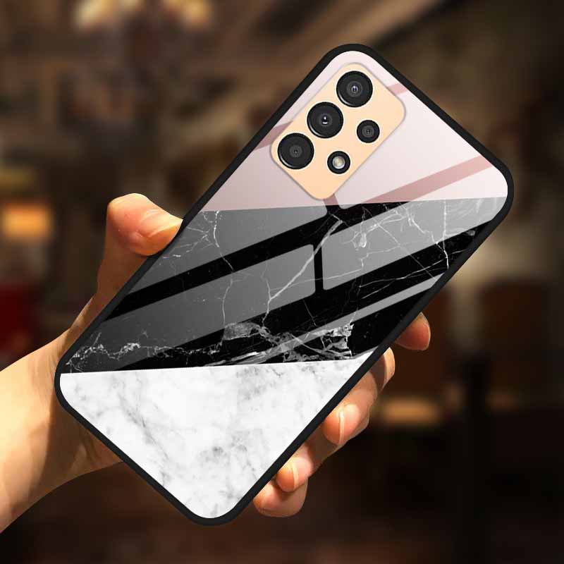 For Samsung A13 Case A23 A52 A72 4G M52 A52S 5G Luxury Tempered Glass Hard Back Cover for Samsung Galaxy A13 4G Phone Cases Capa