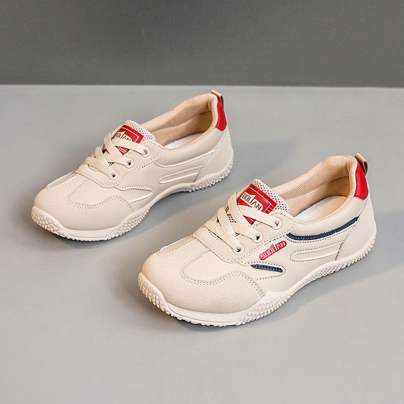 New Breathable White Shoes for Spring and Autumn, High-rise and Casual Wear-resistant Thin-soled Korean Style College Shoes Trend
