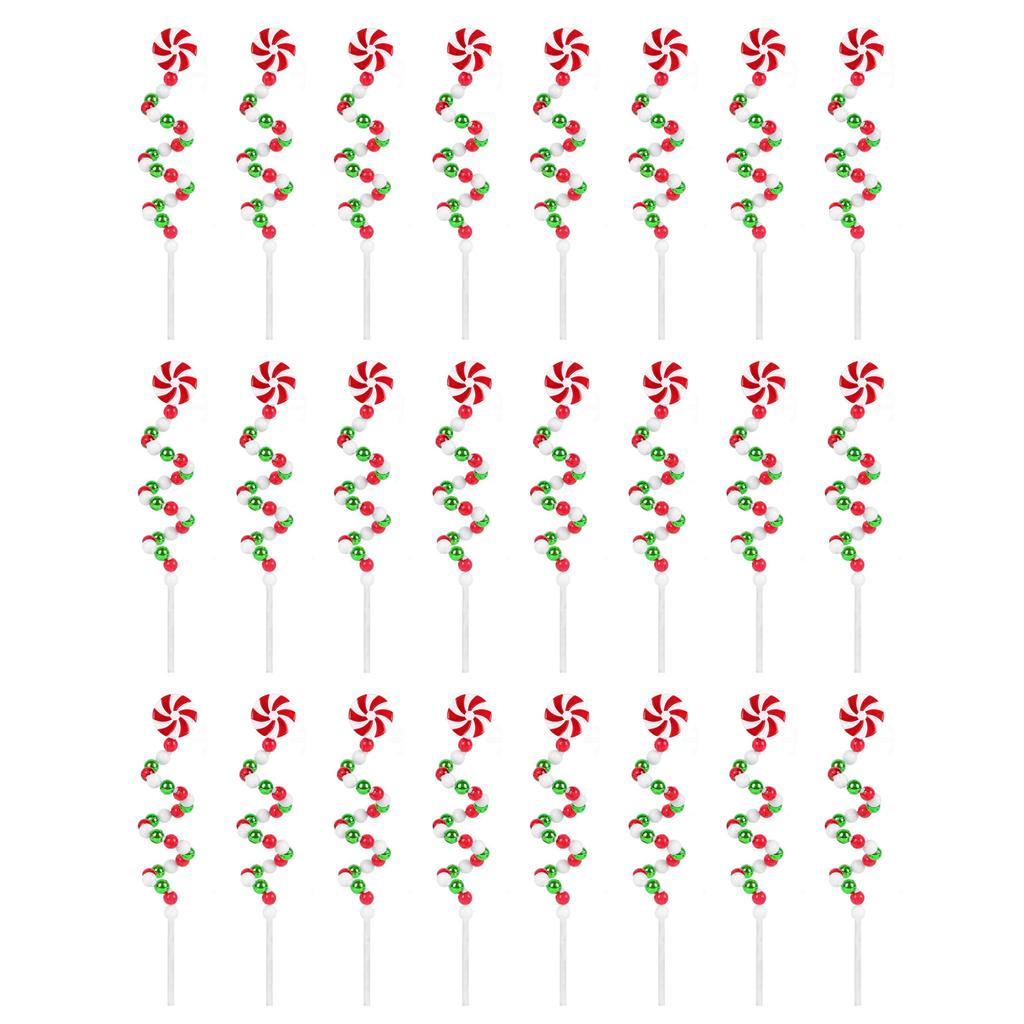 Christmas Curly Candy Cane Pick with Arbitrary Change of Form Design for Wedding Christmas Eve New Year