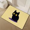 Cute Black Cat Door Mat Welcome Non-slip Floor Bedroom Kitchen Bath Balcony Hallway Rug Home Decoration Carpet