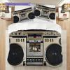 1PC Music, guitar Theme Bedding Quilt Set Quilt Cover Pillowcase Home Decoration Birthday Gift (1 * duvet cover + 2 * pillowcase, without core)