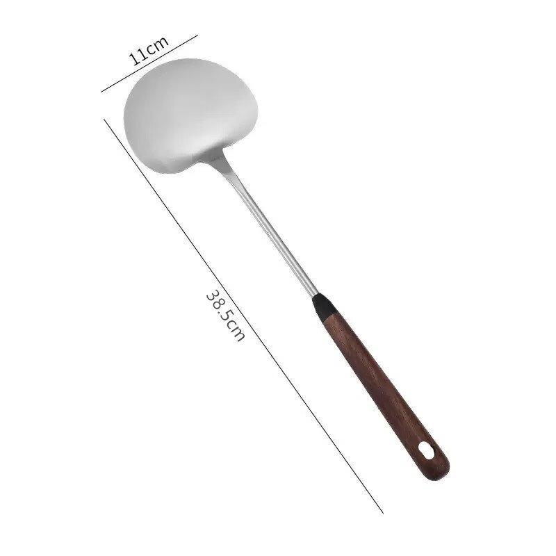 ZISIZ 304 Stainless Steel Cooking Utensils with Walnut Handle