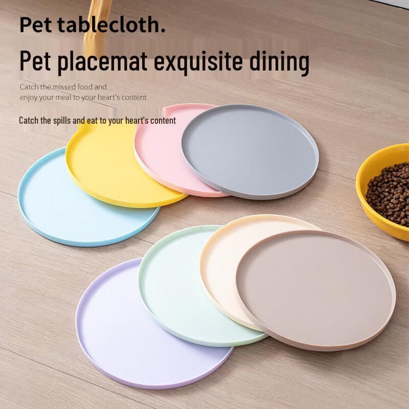 Changbaosen Waterproof Non-Slip Pet Placemat Round (10 Count)