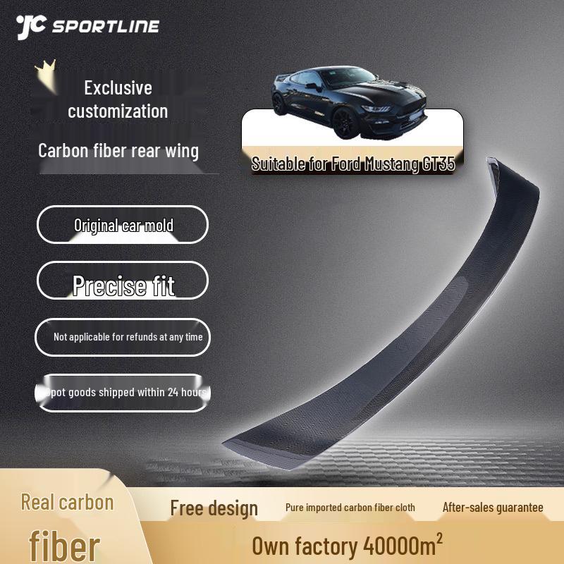 

Custom Carbon Fiber Rear Wing Spoiler for Ford Mustang GT35 No углеродного волокна черного