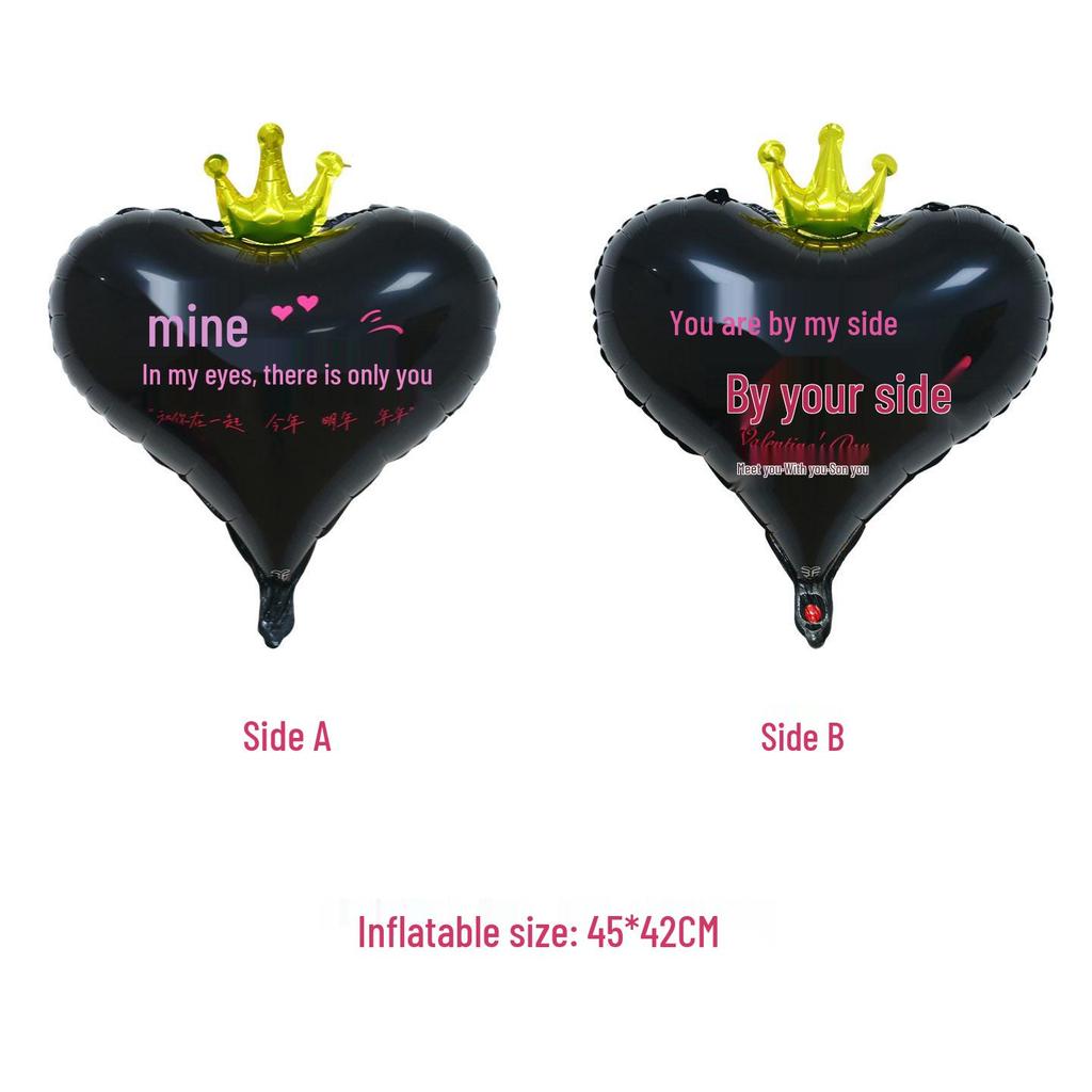 Qixi Valentine's Day 18" Heart Shaped Foil Balloon for Proposals and Decorations