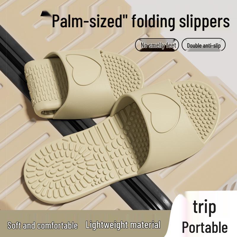 Unisex Portable Folding Non-Slip Travel Slippers for Beach, Bathroom, and Business Trips
