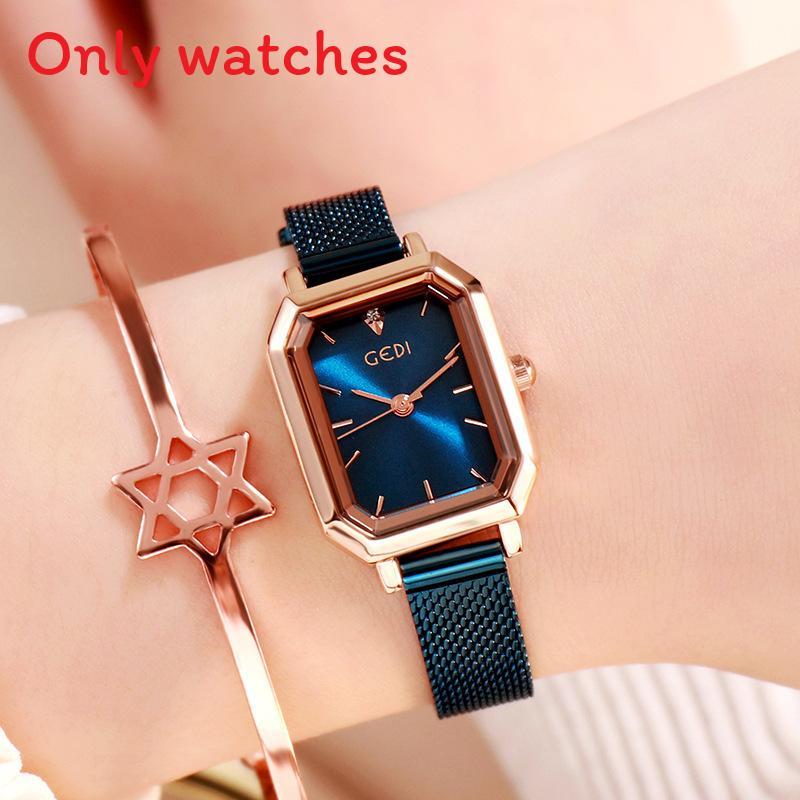 

Womens Square Retro Quartz Watch With Stainless Steel Band For Casual Wear