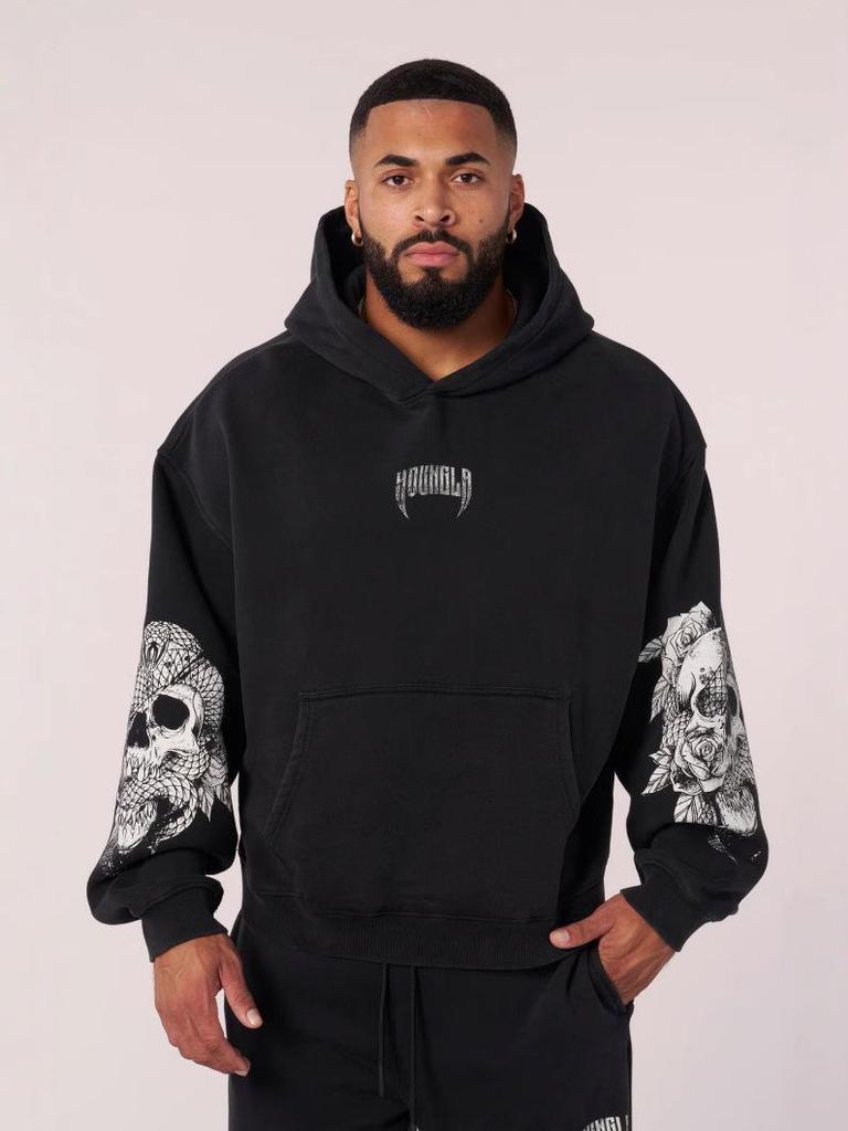 YOUNGLA Men's Retro Streetwear Hoodie - New Autumn/Winter Sports Fitness Running Sweatshirt