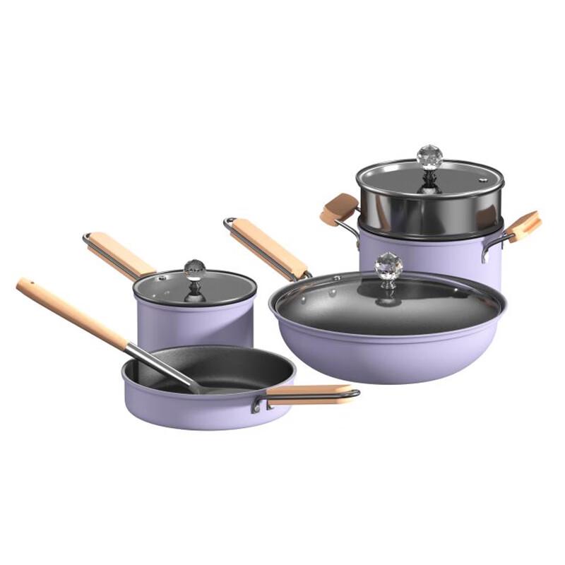 Royalstar Violet Six-Piece Cookware Set
